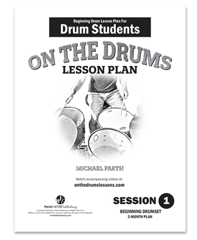 Cover for Drum Student Lesson Plan Packet For New Drum Students from On The Drums Lesson Plan – Session 1